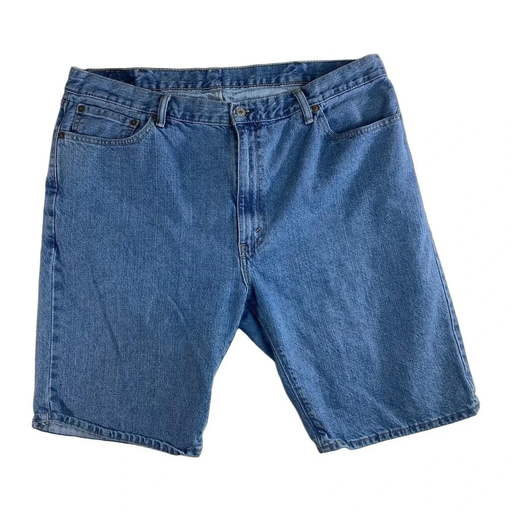 Levis 505 Jean Shorts Mens 42 Blue Vintage 00s Regular Fit‎ Mid Rise Denim Jorts